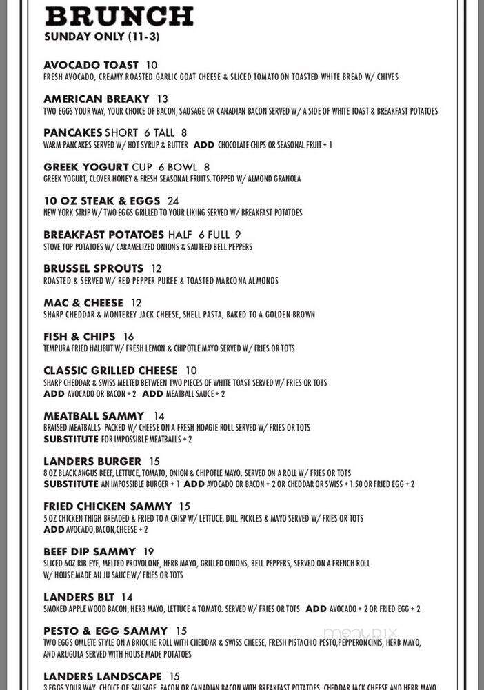 Landers - San Clemente, CA menu_pic