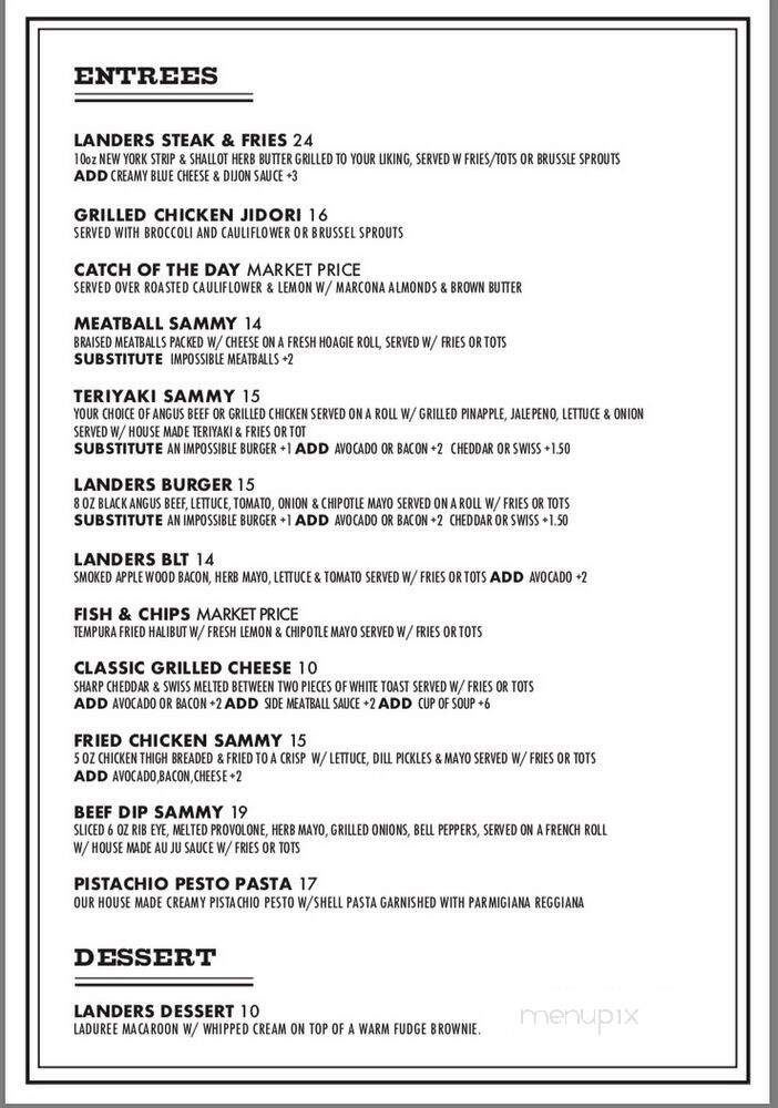 Landers - San Clemente, CA menu_pic