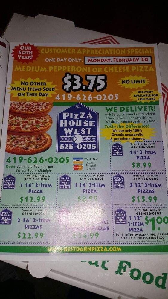 Pizza House West - Sandusky, OH