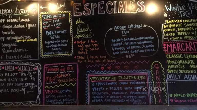 Por Que No - Portland, OR menu_pic