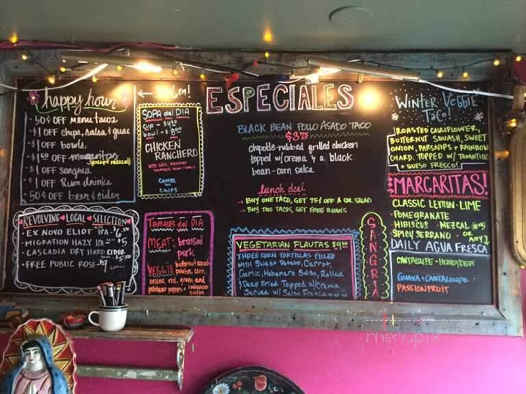 Por Que No - Portland, OR menu_pic