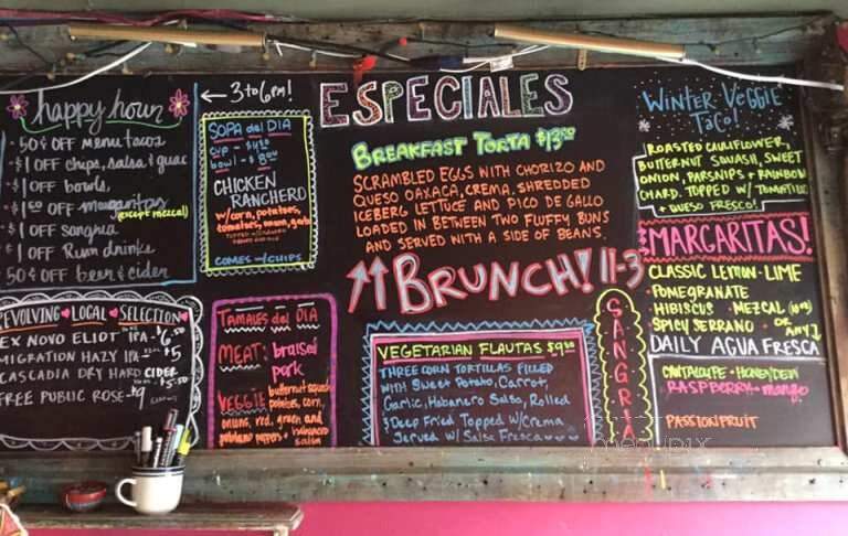 Por Que No - Portland, OR menu_pic