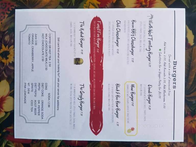 Grizzly Rock Cafe and Grill - Turlock, CA menu_pic
