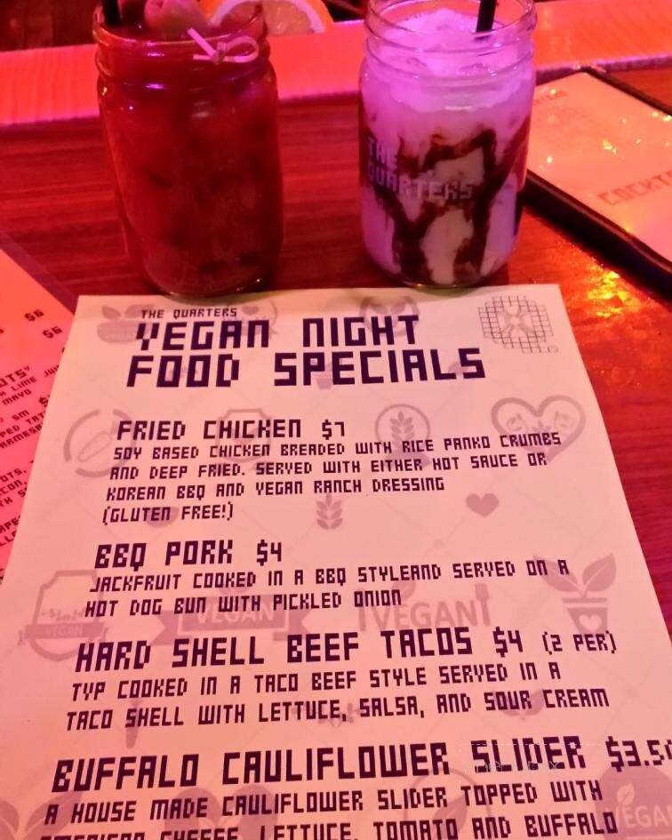 Quarters - Hadley, MA menu_pic