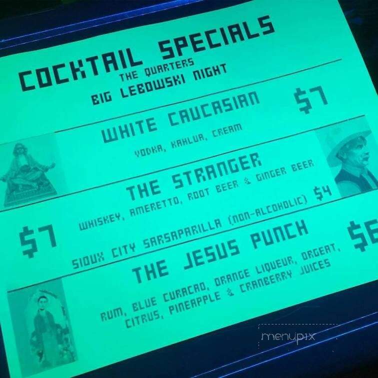 Quarters - Hadley, MA menu_pic