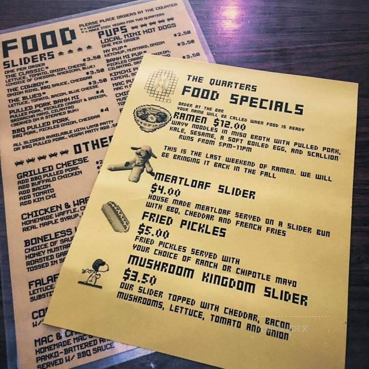Quarters - Hadley, MA menu_pic