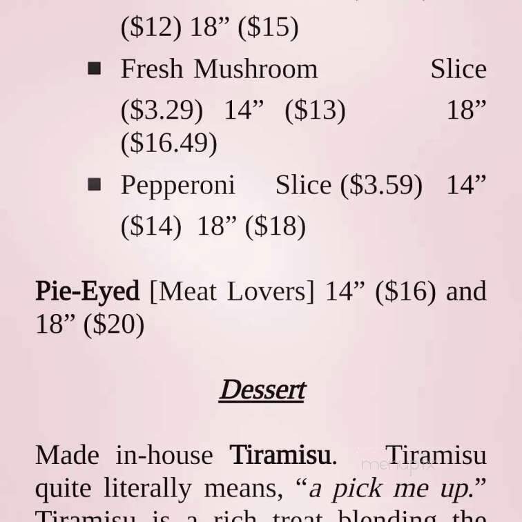Vale 243 Southern Italian Kitchen - Clyde, NC menu_pic