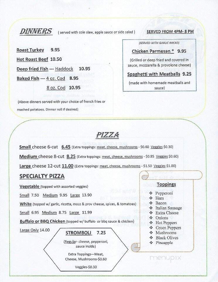 Park Avenue Pub - Patton, PA menu_pic