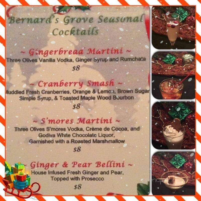 Bernard's Grove - Rochester, NY menu_pic