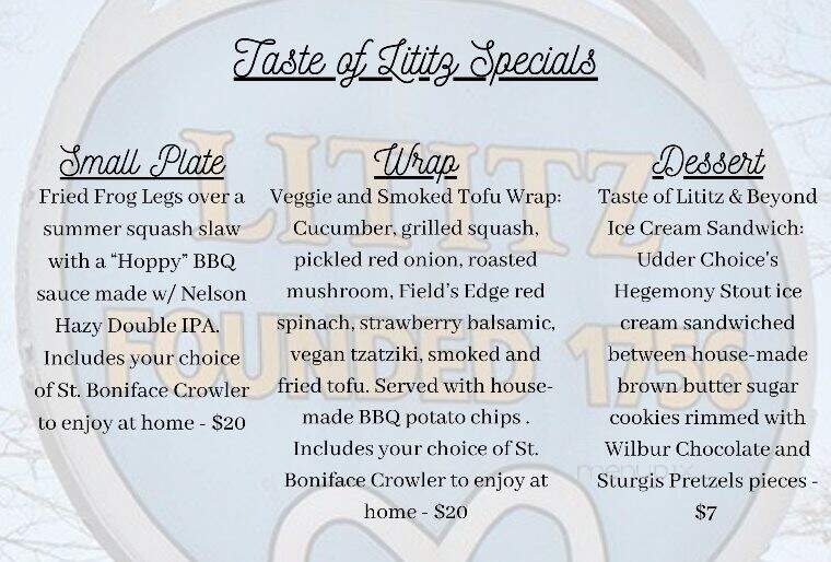 Tied House - Lititz, PA menu_pic