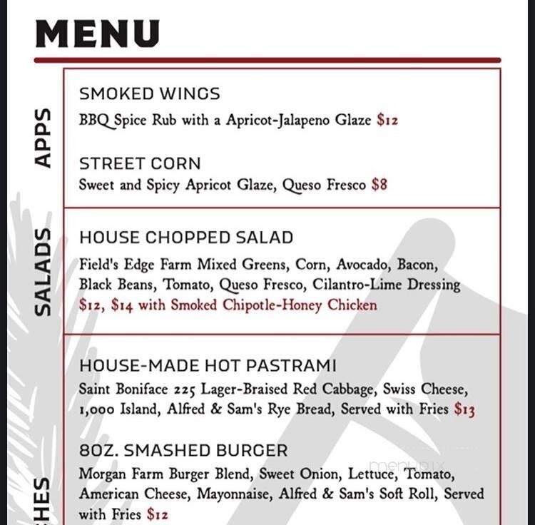 Tied House - Lititz, PA menu_pic