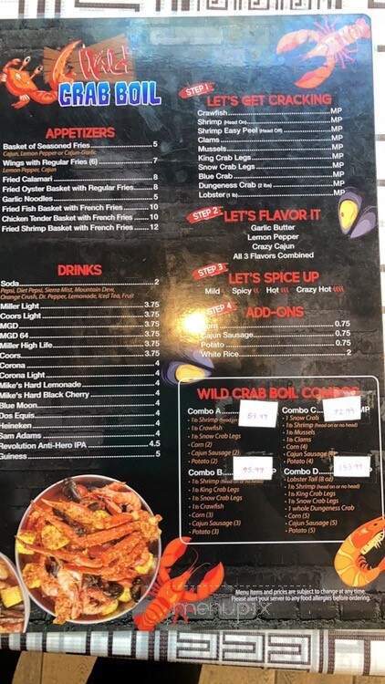 Wild Crab Boil - McHenry, IL menu_pic