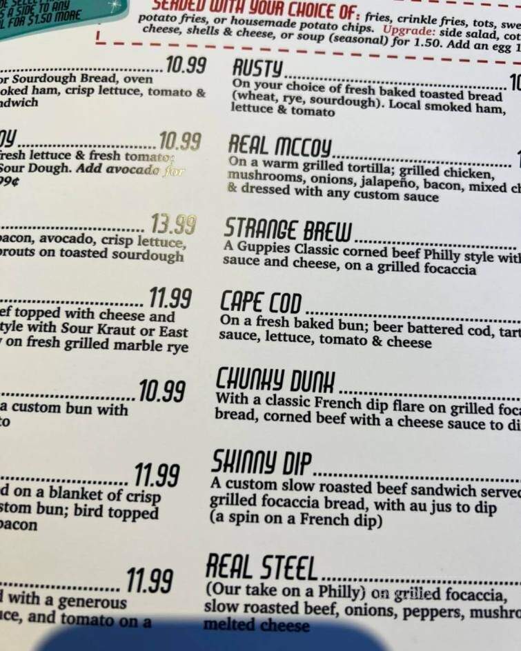Guppies Hot Rod Grille - Kimberly, ID menu_pic