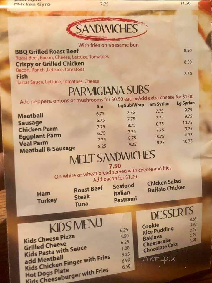 Garden Pizza & Seafood - Gardner, MA menu_pic