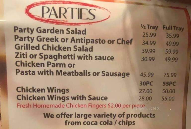 Garden Pizza & Seafood - Gardner, MA menu_pic