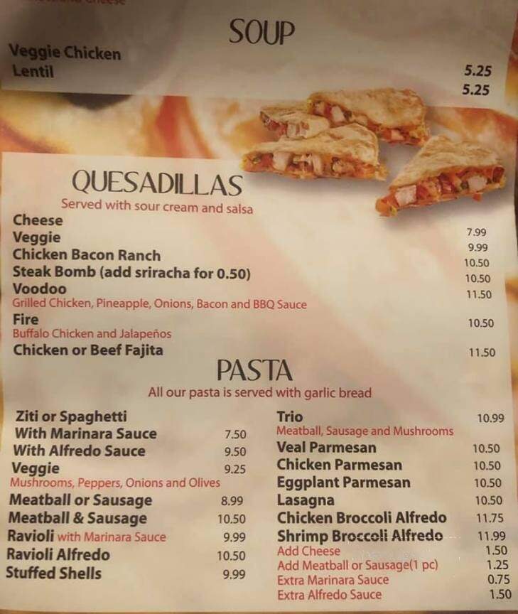 Garden Pizza & Seafood - Gardner, MA menu_pic