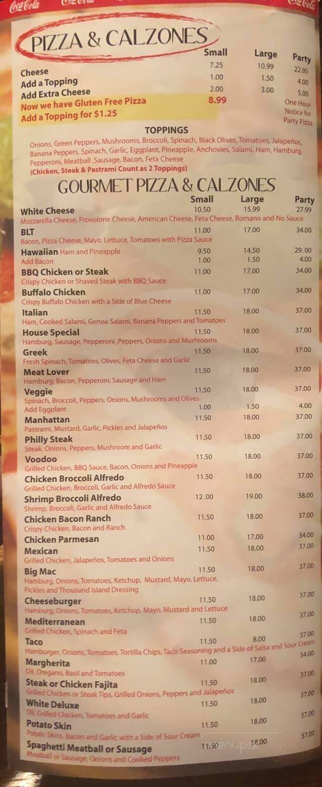 Garden Pizza & Seafood - Gardner, MA menu_pic