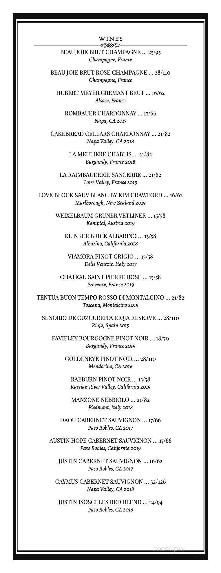 Scarlet Kitchen & Lounge - Rancho Mission Viejo, CA menu_pic