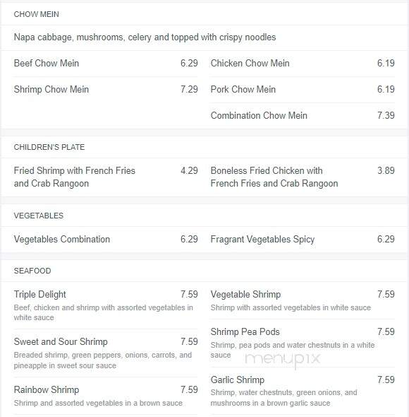Golden China Chinese Restaurant - Winona, MN menu_pic