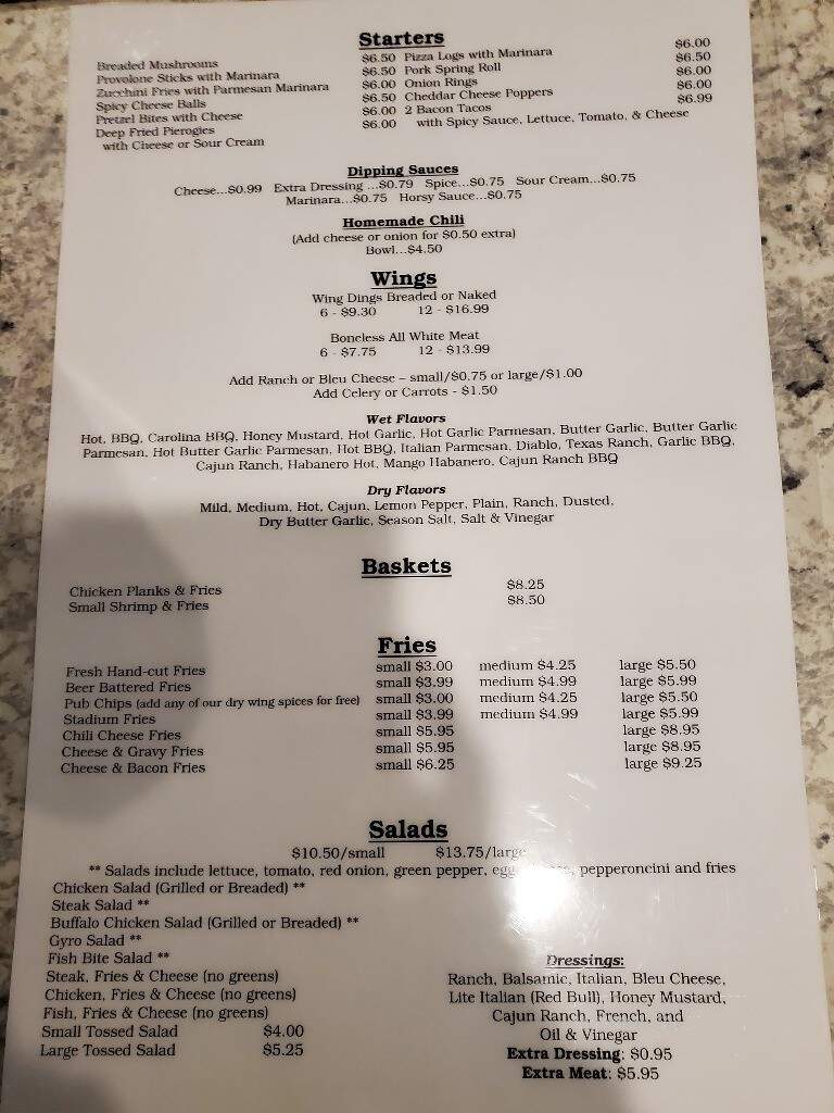 Brewski's - Monaca, PA menu_pic
