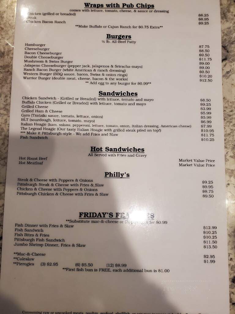 Brewski's - Monaca, PA menu_pic