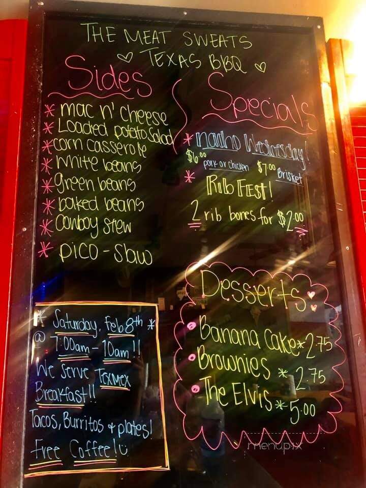 The Meat Sweats BBQ - Hendersonville, TN menu_pic