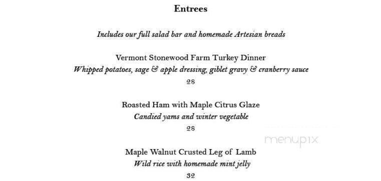 The Putney Inn - Putney, VT menu_pic