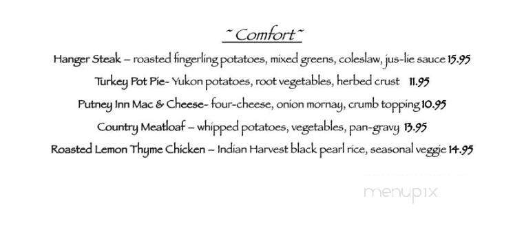 The Putney Inn - Putney, VT menu_pic