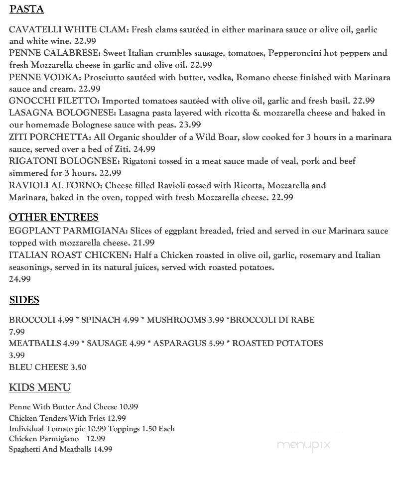 Salute Ristorante - Morrisville, PA menu_pic
