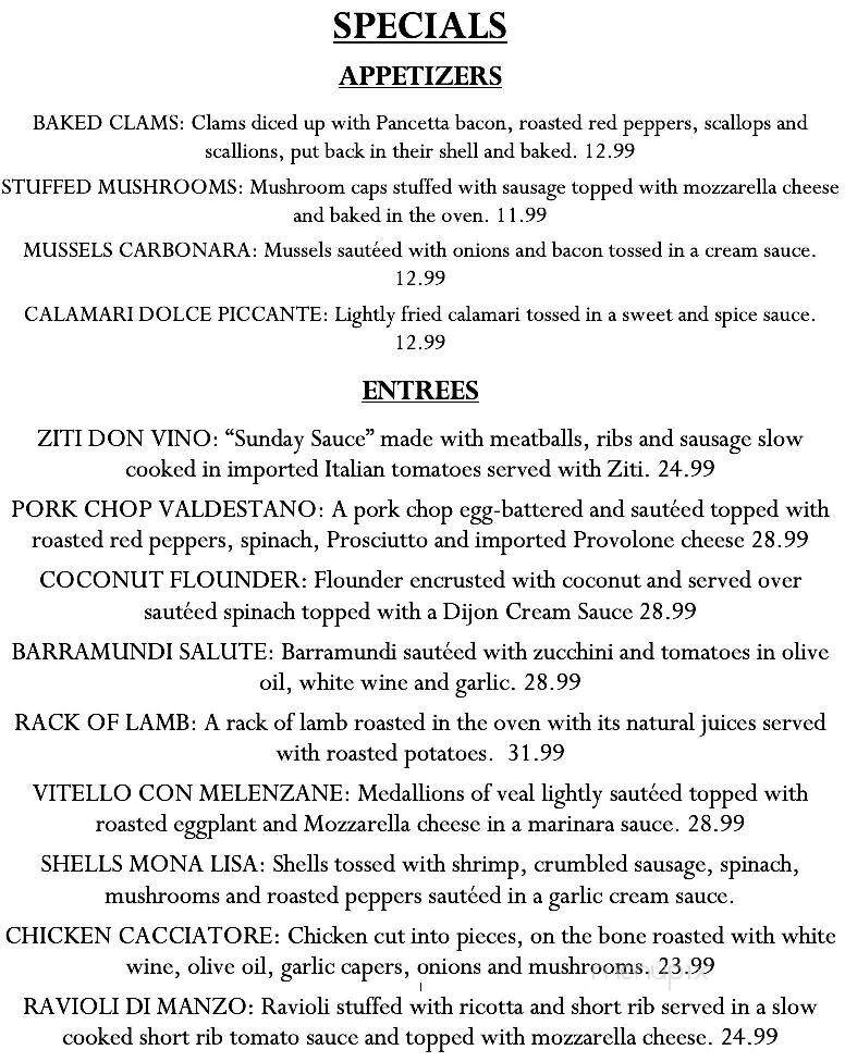 Salute Ristorante - Morrisville, PA menu_pic