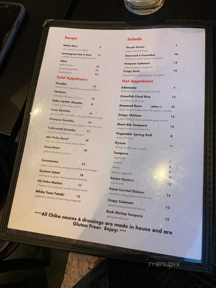 Chiba - Westfield, IN menu_pic