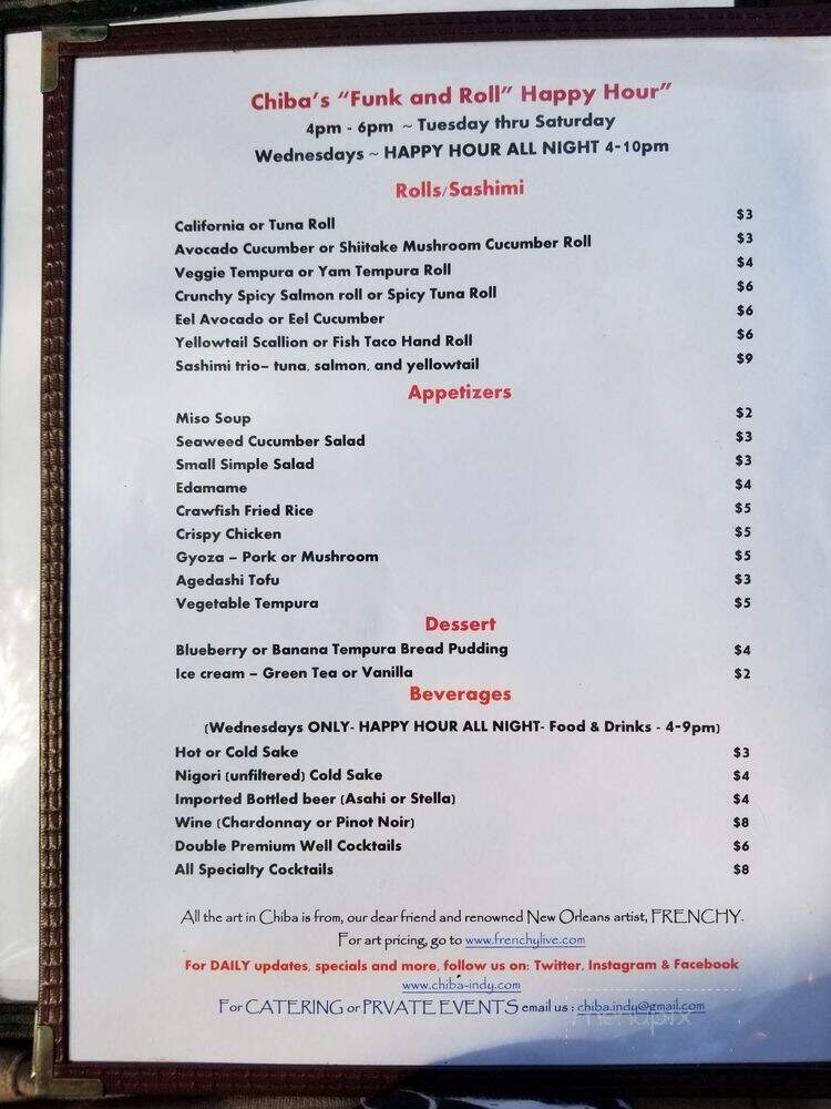 Chiba - Westfield, IN menu_pic
