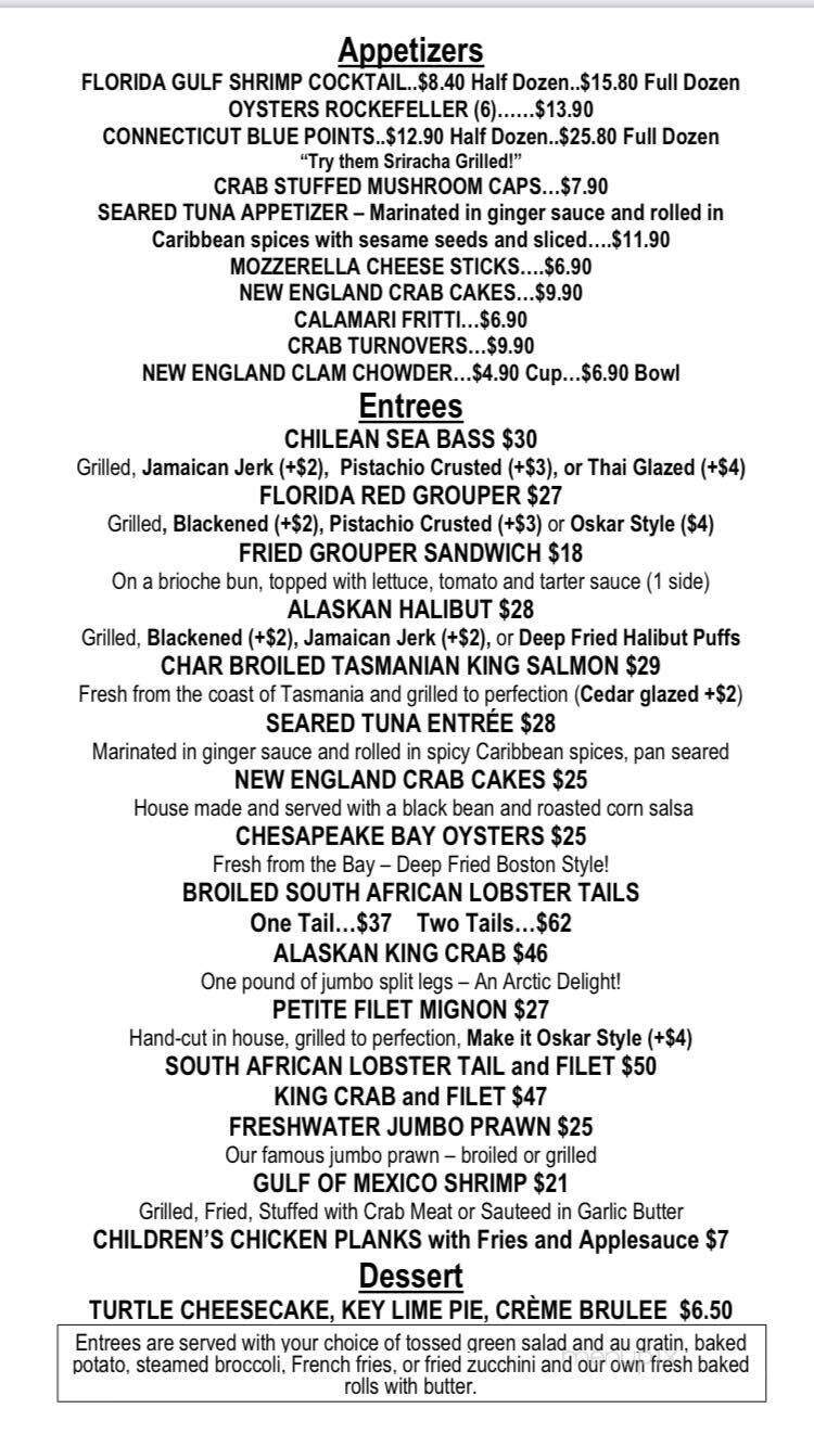 Fish House - Peoria, IL menu_pic