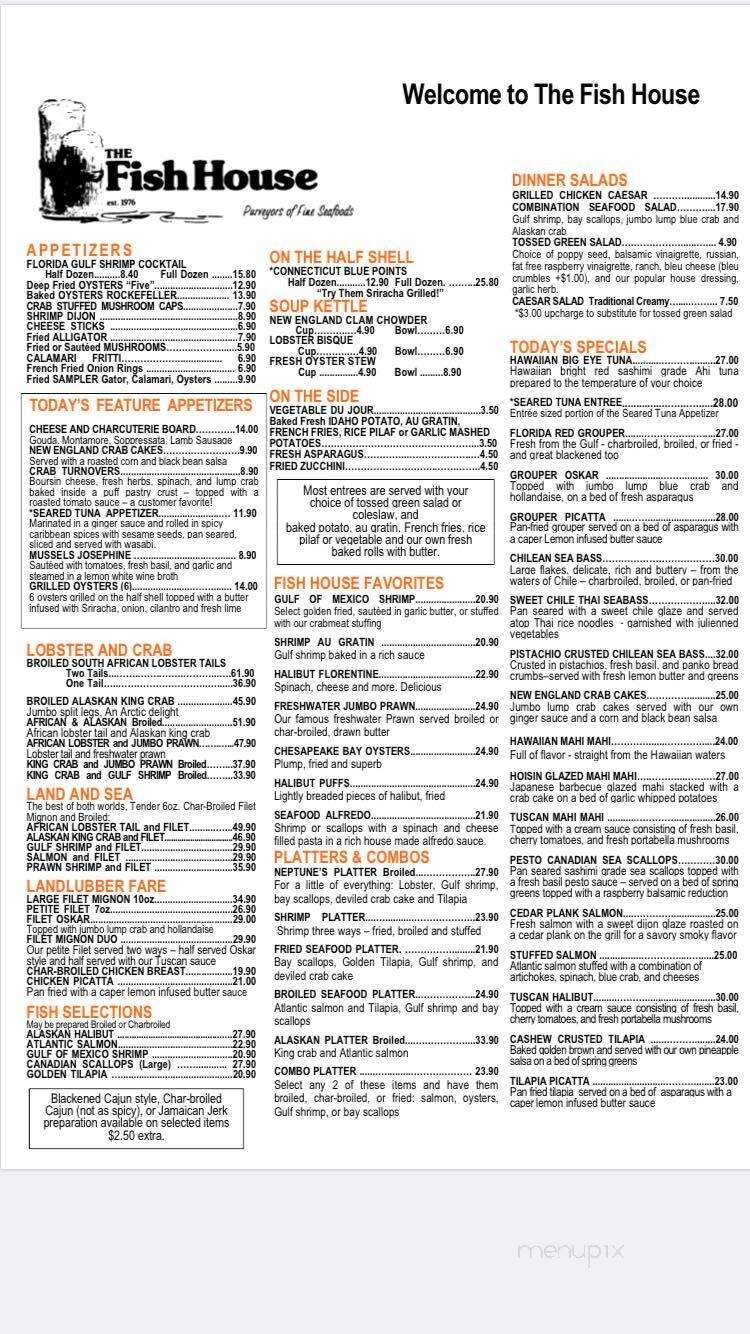 Fish House - Peoria, IL menu_pic