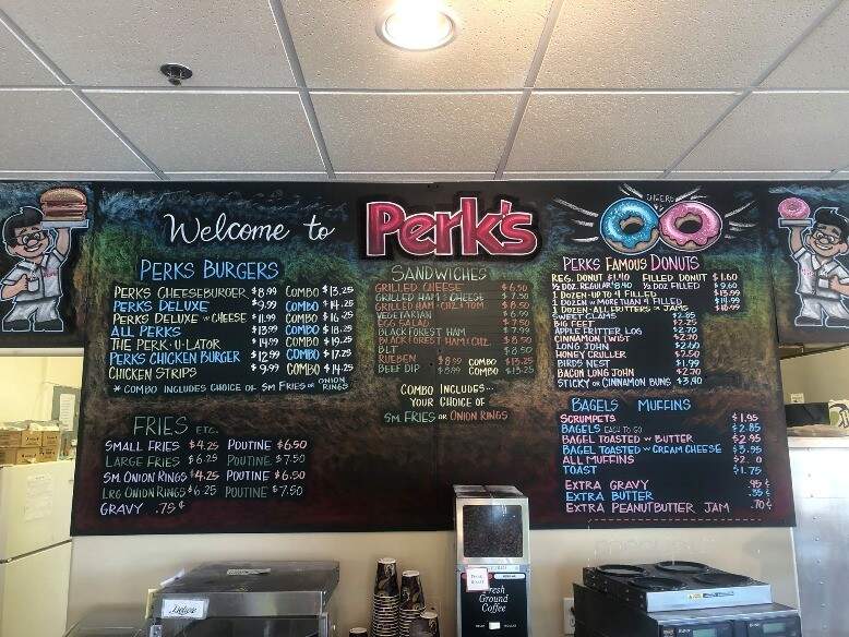 Perks Donuts - Campbell River, BC menu_pic