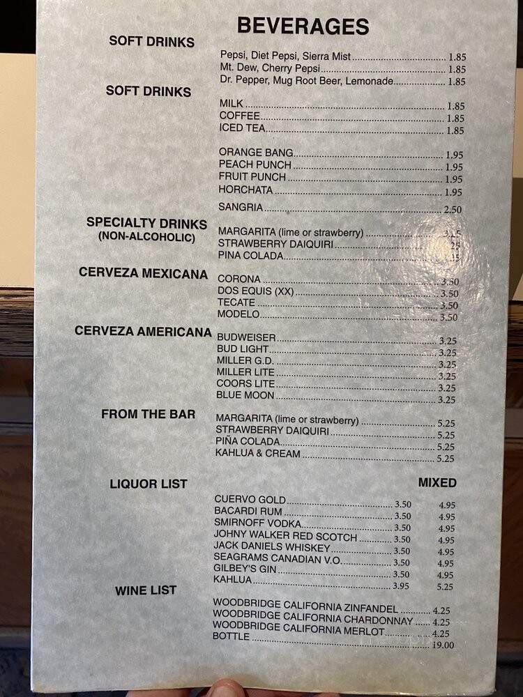 Restaurant Morelia - Murray, UT menu_pic