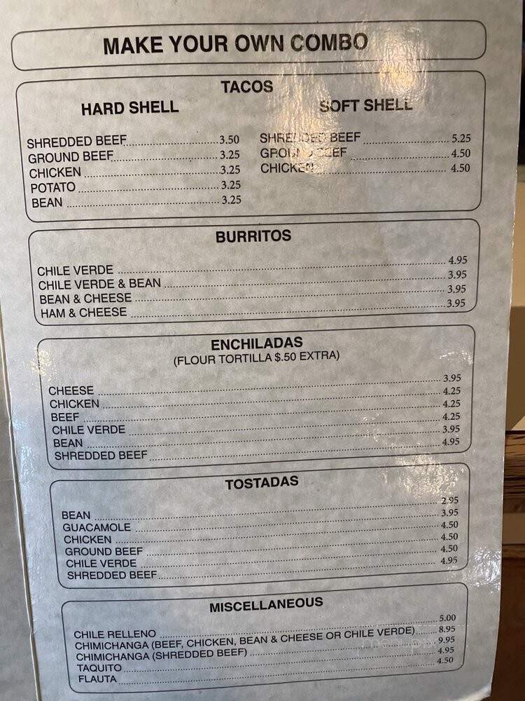 Restaurant Morelia - Murray, UT menu_pic