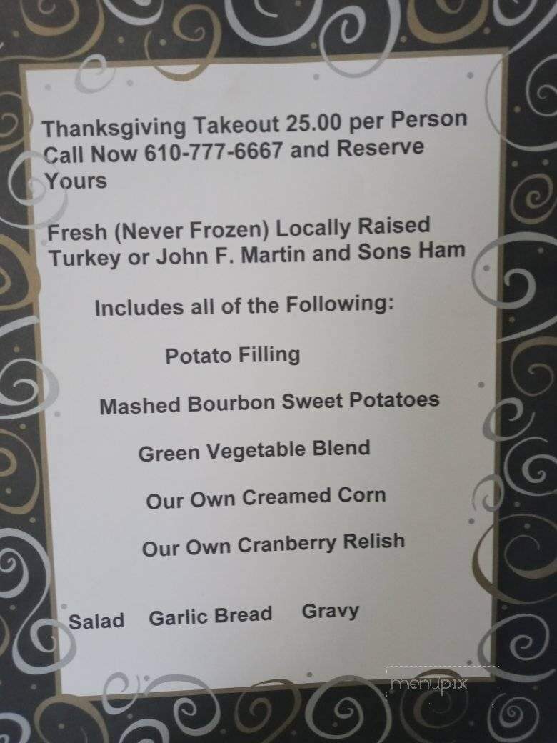 Windsor Inn At Shillington - Shillington, PA menu_pic