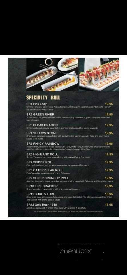 Toki Hibachi and Sushi - Decatur, IL menu_pic