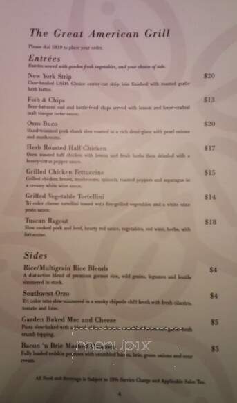 Great American Grill at the Hilton Garden Inn - Palm Coast, FL menu_pic