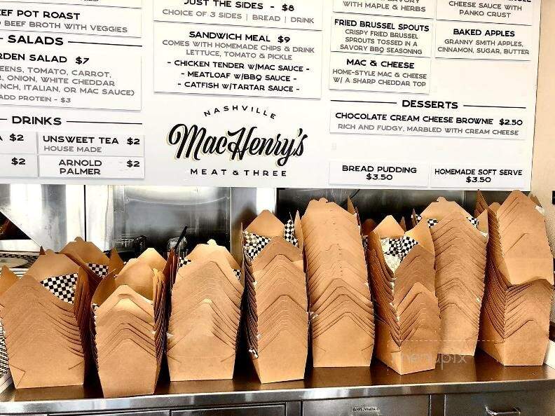 MacHenry's Meat & Three - Nashville, TN menu_pic