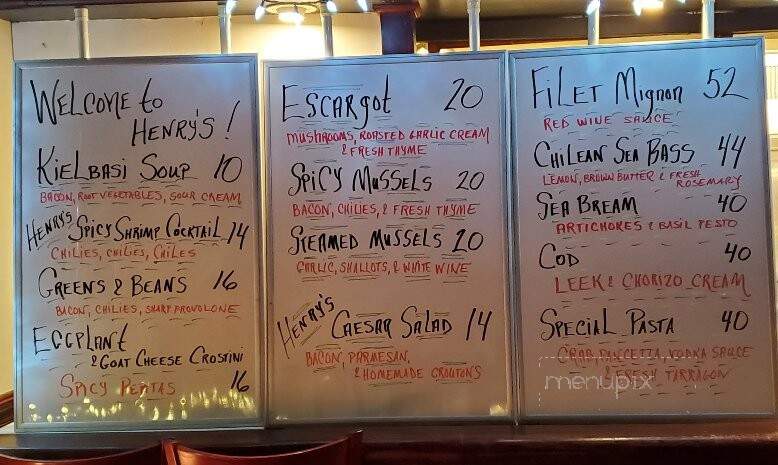 Henry's Cafe & Fine Groceries - Pottstown, PA menu_pic