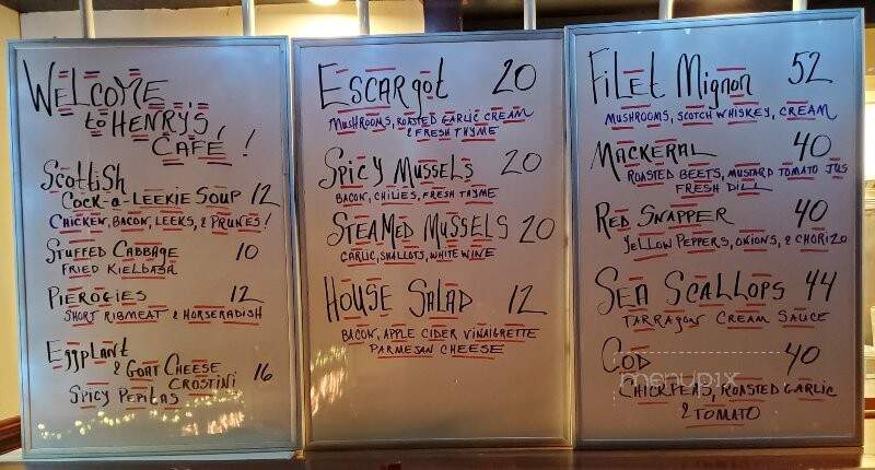 Henry's Cafe & Fine Groceries - Pottstown, PA menu_pic
