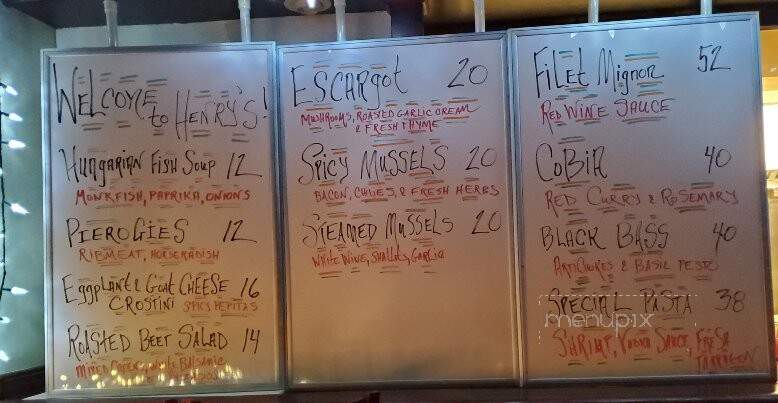 Henry's Cafe & Fine Groceries - Pottstown, PA menu_pic