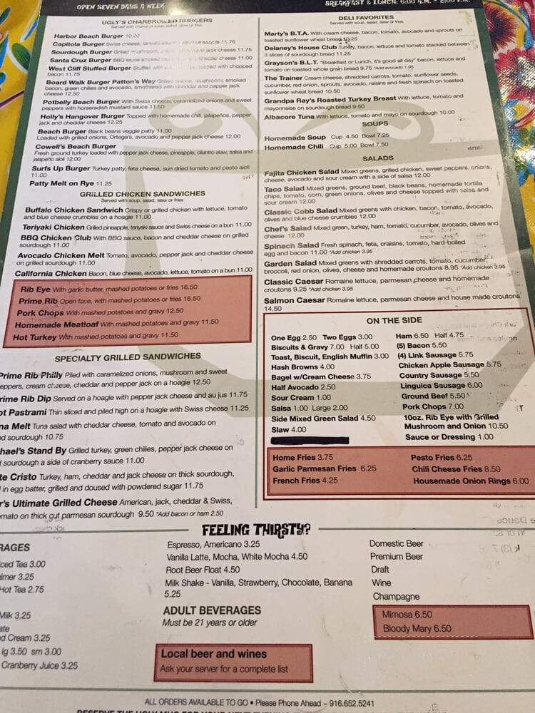 The Ugly Mug Cafe - Loomis, CA menu_pic