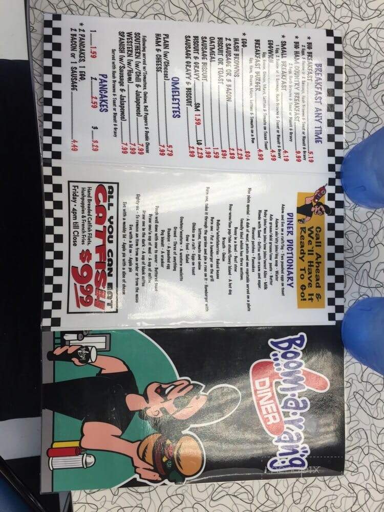 Boomarang Diner - Duncan, OK menu_pic