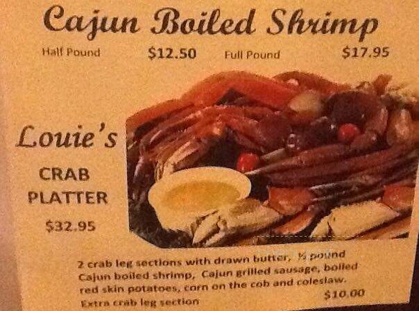 Louie's Grill at Countryside Farm - Cropwell, AL menu_pic