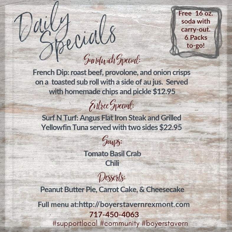 Boyer's Tavern - Lebanon, PA menu_pic