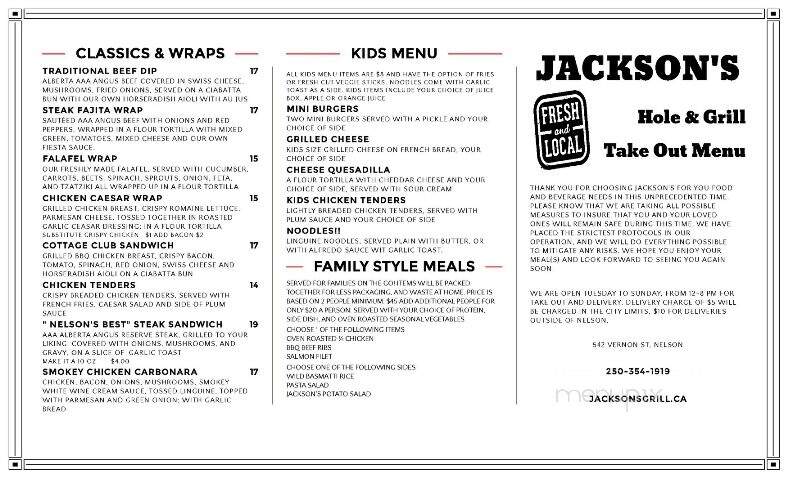 Jackson's Hole & Grill - Nelson, BC