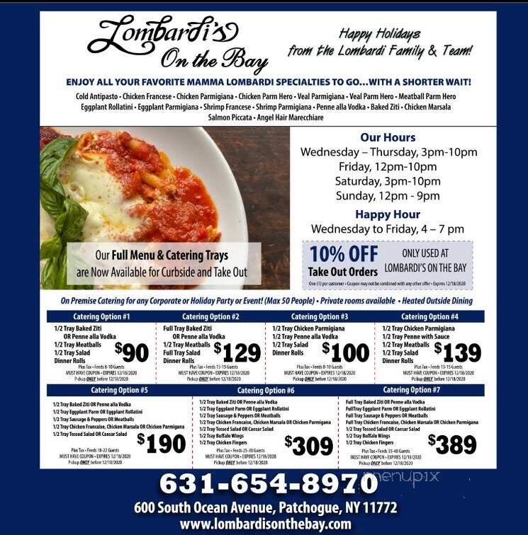 Lombardi's on the Bay - Patchogue, NY menu_pic